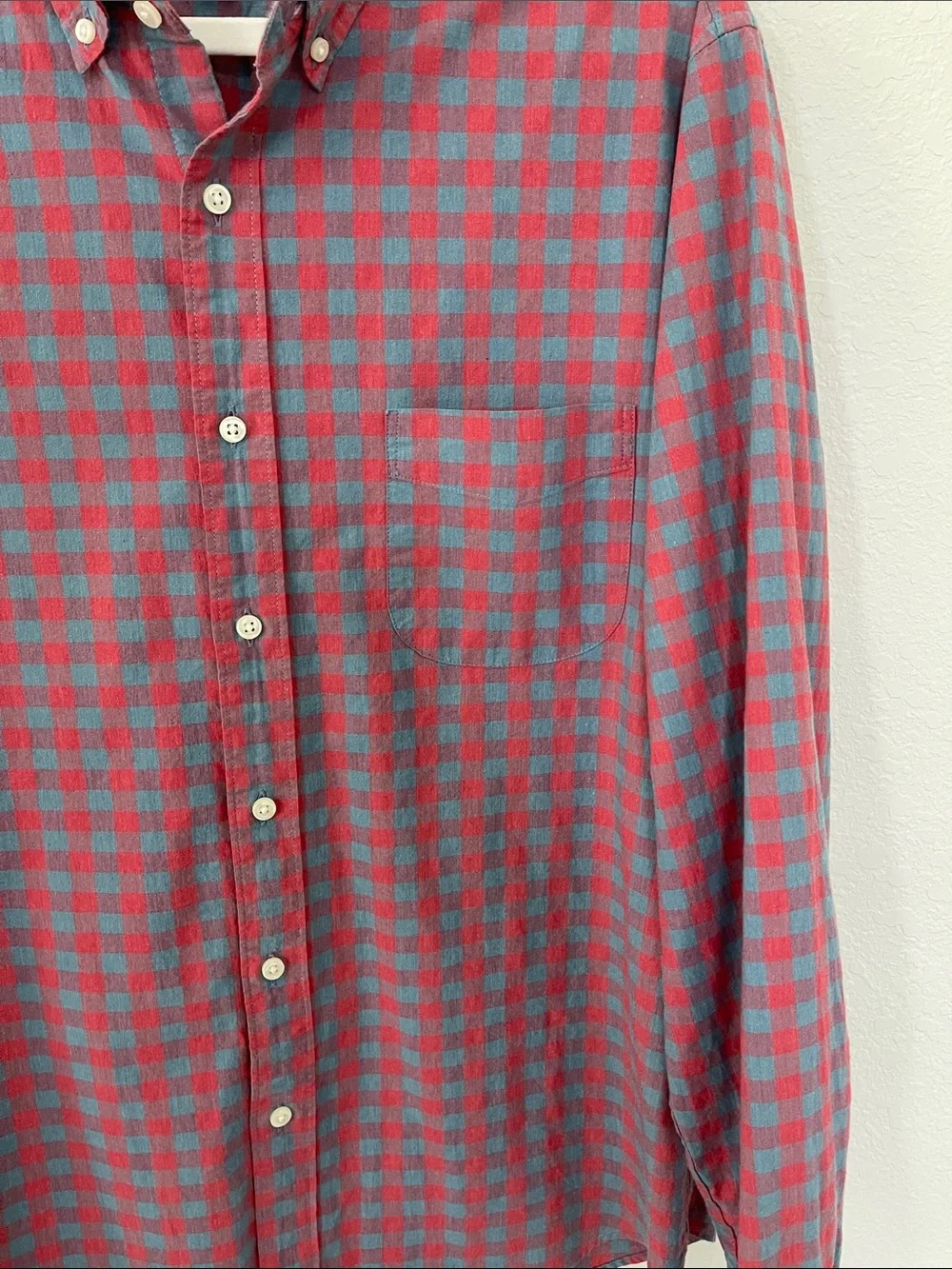 J.Crew Secret Wash Stretch Slim Untucked Buffalo Check Shirt L